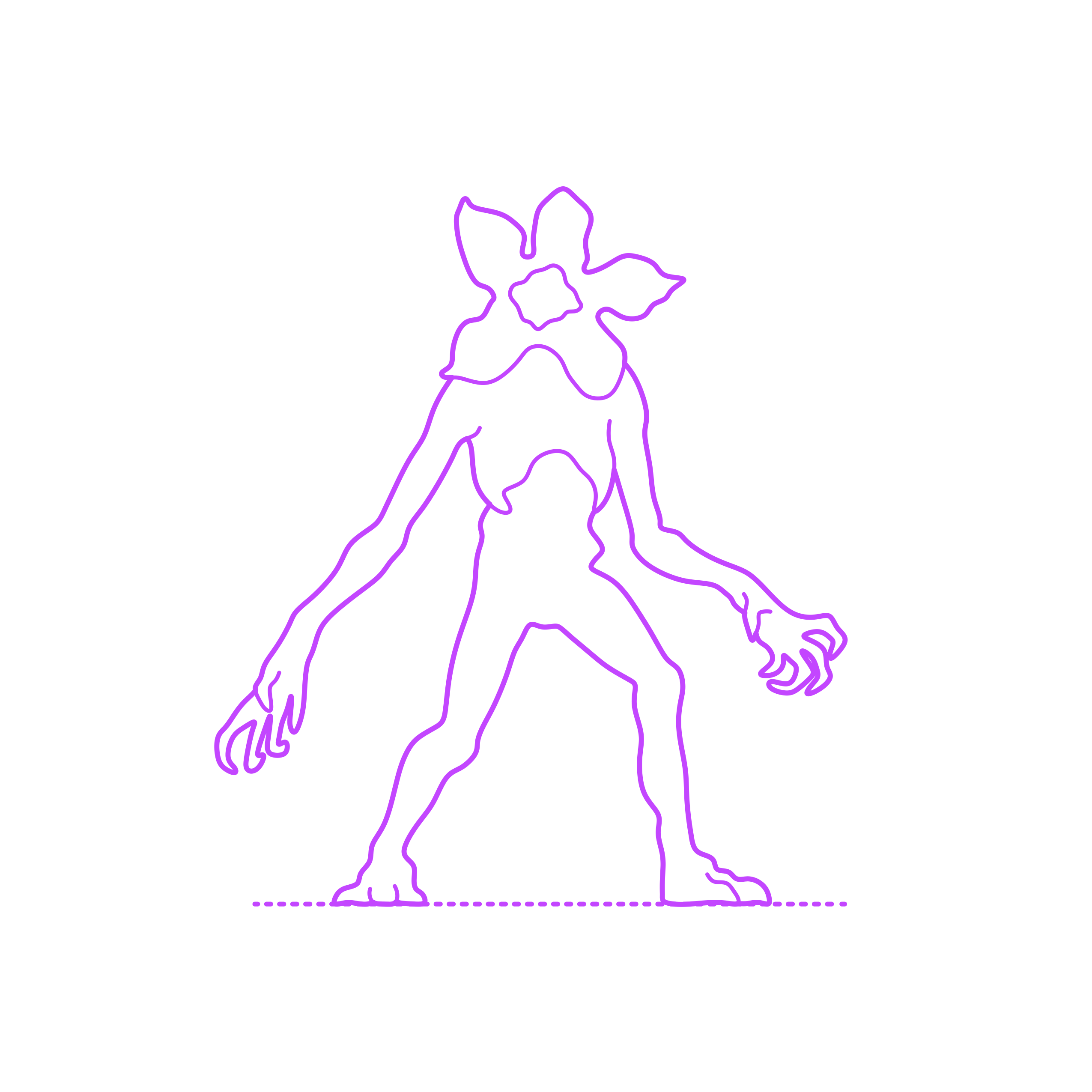 Pop Culture Stranger Things Demogorgon Stencil Svg Vector Free Vectors